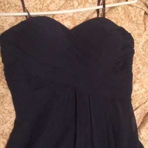 Unaltered navy blue floor length dress